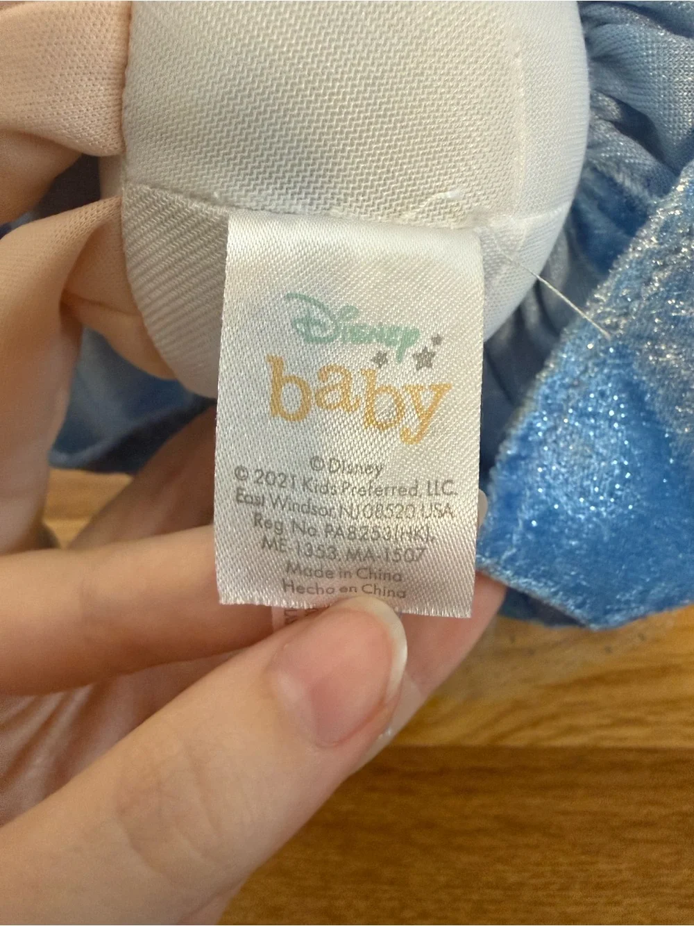 Cinderella Baby Blue Dress Princess Plush Toy DISNEY Baby Stuffed Doll 12